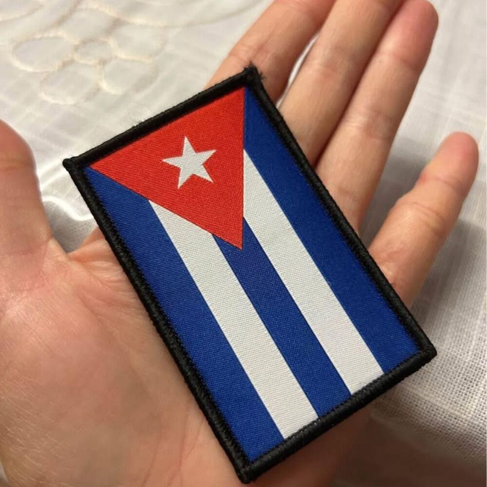 Cuban Flag Patch - Hook & Loop Backing